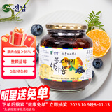 全南 蜂蜜蓝莓汉拿峰蜜橘1kg 韩国进口 整颗蓝莓果酱VC水果茶搭配早餐