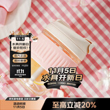 乐扣乐扣（LOCK&LOCK）咖啡杯耐热玻璃水杯子男女学生便携式双饮吸管杯随手杯350ML粉色