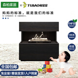兔宝宝（TUBAO）ENF级床头柜落地意式极简悬浮镂空式加灯床边柜北欧卧室置物台 【兔宝宝ENF级】南城雨落 50x40x50cm+多层实木板+悍高五金