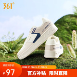 361°运动男鞋秋冬季学生复古厚底增高小白休闲板鞋子男672426611-3
