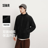 森马（Semir）王安宇同款外套男秋冬双面绒感针织夹克25保温摇粒绒109725108202