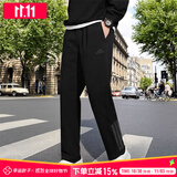 阿迪达斯 （adidas）裤子男裤 2025秋季新款运动裤跑步健身针织透气舒适黑色长裤 KA1301/加绒保暖 M 170-175cm/130-140斤