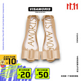 Vis Amoris英国允莫苏春夏裸色皮带扣平底包头鱼嘴女果冻凉鞋 亮面浅裸 37