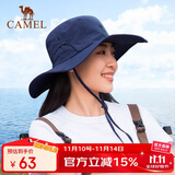 骆驼（CAMEL）渔夫帽男女夏季薄款大头围防晒遮阳太阳帽子大帽檐遮脸大沿帽