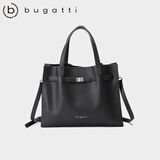 bugatti德国包包女包女士托特包大容量斜挎单肩包情人节礼物送老婆 黑色【七仓直发，当/次日达】