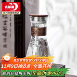 青苹果耐热玻璃水壶 新中式竖纹耐高温泡茶壶 防烫待客围炉煮茶壶 单壶