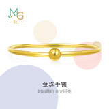周生生情人节素圈黄金手镯 光面圆杆足金金珠手环可配串珠 90194K计价 06圈 - 11.82克(含工费400元)