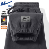 回力（Warrior）运动加绒裤男冬季摇粒绒裤子男士秋冬抓绒卫裤男款休闲裤加厚男裤