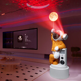 辰鱼太空人摆件客厅落地大号宇航员电视柜沙发旁装饰品乔迁搬家送礼物 宇航员拉姆【橙色音响星空灯白色底座款】