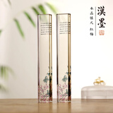 漢墨 水晶镇尺 镇纸创意可爱高颜值书法专用文镇红梅图1支装 文房四宝毛笔宣纸用压书神器 