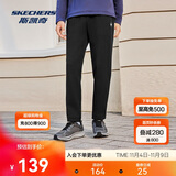 斯凯奇男冬季加绒保暖卫裤蓄热保温加绒柔软舒适针织长裤