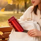 乐扣乐扣（LOCK&LOCK） 保温杯旋转盖直饮学生儿童防漏密封男士女士茶杯水杯不锈钢杯子 LHC550红色- 200ml