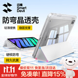 闪魔适用iPad mini7/6保护壳24/22款ipadmini7/6保护套带笔槽苹果亚克力防弯透明灰色