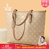 袋鼠卡拉2025秋冬新款百搭女士托特包女通勤大容量包包真皮女包斜挎手提包 杏色（礼盒+手包+卡包）