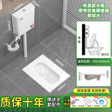 柯鲸卫浴蹲便器套装带水箱家用马桶蹲坑蹲厕防臭堵洗手间卫生间蹲厕所 A款带弯前排+热销款水箱+喷枪