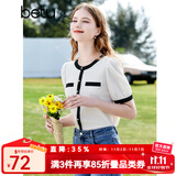 百图betu女装夏季新款衬衫法式小香风圆领优雅通勤衬衫女2303T54 米白 M