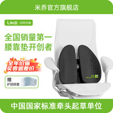 米乔（minicute）护腰靠垫人体工学腰垫车用办公室靠垫四季减压座椅通用节日送礼 【矫正体态/升级】Lite版- 黑色 好评有礼20元