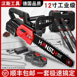 HANSCH锂电电锯伐木锯树木头大功率家用充电式户外16寸电链锯砍树切割机 无刷工业12寸【10节2电】塑盒礼