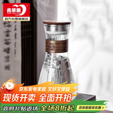 青苹果耐热玻璃水壶 新中式竖纹耐高温泡茶壶 防烫待客围炉煮茶壶 单壶