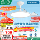 雷士（NVC）LED照明风扇灯吊扇灯智控全光谱普瑞灯珠1级能效未来光42寸包安装