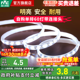 雷士（NVC）LED灯带灯条氛围灯高亮贴片三色可选led线性灯节能柔光氛围灯带 【标亮款】60珠/6W正白光/自购连接头