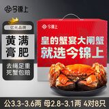 【活蟹】今锦上大闸蟹鲜活螃蟹礼盒公3.3-3.6两母2.8-3.1两4对8只精品礼盒礼品去绳足重