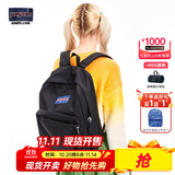JANSPORT杰斯伯双肩包女学生旅行包26L旅行轻便透气书包男背包 4QUT008 爵士黑-侧边袋