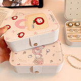 范爷家KT猫可爱首饰收纳盒旅行便携大容量耳环戒指首饰盒新年礼物情人节