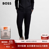 BOSS博斯男士棉质混纺休闲薄款运动卫裤 001-黑色 M