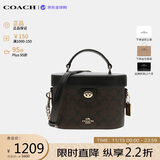 蔻驰（COACH）【品牌直供】女包 KAY盒子包手提斜挎包 黑色CBQ35生日礼物