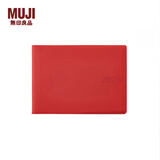 无印良品（MUJI）PVC封面月周记笔记本/2025年12月开始 本子 日记本 记事本 日程本圣诞节礼物 88张/红色/A6横款