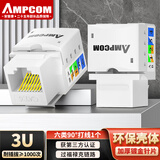 安普康（AMPCOM）六类模块 CAT6类千兆网线插座面板 90°打线模块RJ45非屏蔽电脑网口镀金UTP信息母座 AMCAT608