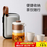 不拙户外旅行茶具套装便携式旅游露营出差茶具快客杯雅白云海一壶三杯