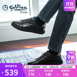 金利来（Goldlion）男鞋时尚个性耐磨板鞋舒适系带休闲鞋55323073901A黑-41码