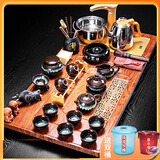 瓷牌茗茶具 茶具套装茶盘电磁炉烧水壶一体桌自动上水烧水壶茶台茶桌整套 沙金西施茶具+流窗四合一