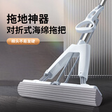 百家好世 胶棉拖把头33cm2头胶棉免手洗家用拖地神器吸水地拖