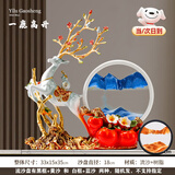 物也奇语乔迁之喜搬家礼物轻奢高档鹿摆件流沙画办公室客厅玄关开业工艺品 一鹿高升事事如意流沙【雾蓝鹿】