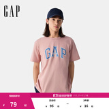 盖璞男女装2025春季新款纯棉字母印花logo短袖T恤上衣美版797924 粉色 XS 美码 S亚洲码175/88A