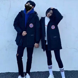 加拿大北海岸莆田大鹅08远征羽*绒服加拿大男女白鸭绒中长款毛领派克保暖外套 羽绒服-黑色纯原高品质 XS 90-120