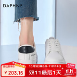 达芙妮软底小白鞋女2025秋季时尚平底百搭纯白学生休闲运动板鞋