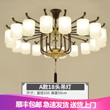 圣伦希尔（SELLEN HILL）新中式吊灯卧室大气餐厅荷花家用书房现代简约全屋套餐复古客厅灯 18头-三色变光全光谱