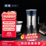 膳魔师（THERMOS）玻璃杯套组400ml双层耐热带滤网泡茶TCGB-400-BL iwaki 促销装 C