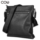 COW男士单肩包休闲时尚百搭斜挎包大容量轻便防泼水挎包背包C-8616