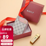 高尔夫（GOLF）卡包女时尚印花多卡位大容量女士零钱包短款银行卡袋生日礼物女