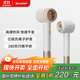 夏普家用吹风机大功率负离子电吹风低噪音护发高速风干不伤发升级款IB-RP47C-C