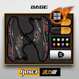 八哥刀锋跑步鞋秋冬新款男士休闲老爹鞋全掌气垫减震加绒运动鞋男 黑桔（加绒） 44