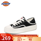 Dickies女士帆布鞋潮流休闲鞋子布鞋低帮百搭女士平底鞋 黑色 40 