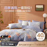 博洋家纺床上用品四件套纯棉被套床单100%棉套件全棉被罩1.5米床