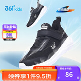 361° 男童跑鞋 中大童儿童运动鞋透气舒适春秋季跑鞋 黑 35