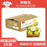 京鲜生 河北青皮皇冠梨 净重3斤 单果200g+  生鲜水果 源头直发